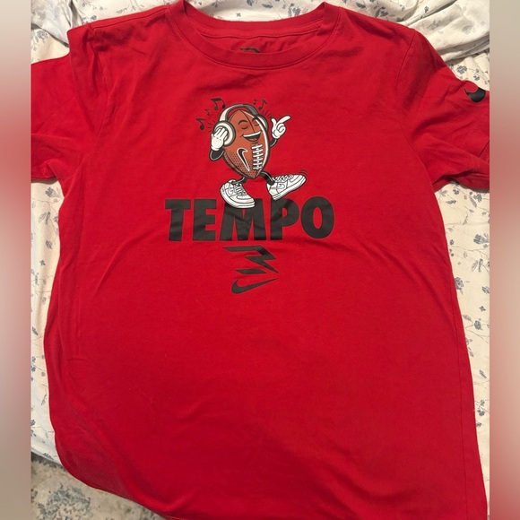 Boys Nike T Shirt Football Tempo Red Short Sleeve - Picture 1 of 4